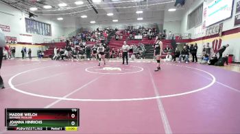 170 lbs 3rd Place Match - Maddie Welch, RAYMORE PECULIAR vs JoAnna Hinrichs, STALEY