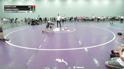 110 lbs Rr Rnd 1 - Shane Clark, All American Wrestling Club Blue - EL vs London Powell, Buffalo Valley-Black - EL