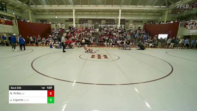 113 lbs Quarterfinal - Hayden Fritts, Woodward Academy vs Jet Ligums, St. John's School
