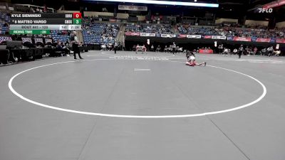 125 lbs Cons. Round 3 - Kyle Sieminski, Southern Oregon vs 8 Matteo Vargo, Cumberlands