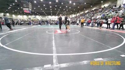 85 lbs Consi Of 4 - Zoee Badonie, Wapato vs Aunna Anderson, Oakridge Mat Club