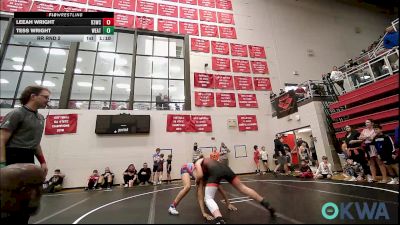 138 lbs Rr Rnd 2 - Leeah Wright, D3 Wrestling Cluib vs Tess Wright, Weatherford Youth Wrestling