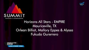 Horizons All Stars - EMPIRE [2025 L4.2 Senior - Small Prelims] 2025 The D2 Summit
