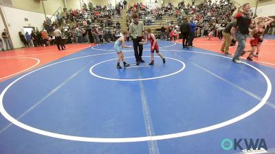 67 lbs Consi Of 4 - Ben Keeley, Verdigris Youth Wrestling vs Case Priest, Collinsville Cardinal Youth Wrestling