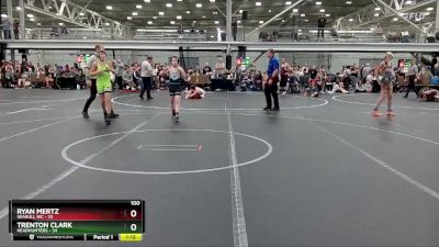 100 lbs Round 3 (4 Team) - Trenton Clark, Headhunters vs Ryan Mertz, Seagull WC