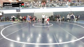 132 lbs Champ. Round 2 - Jax Mescher, Team Idaho Wrestling Club vs Lucas Nevins, Fighting Squirrels Wrestling Club