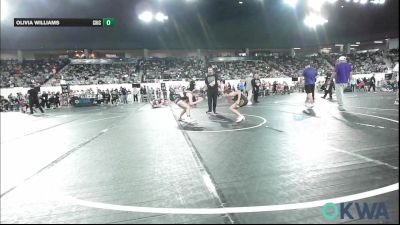 105 lbs Consi Of 8 #2 - Elise Lauderdale, Beggs Youth Wrestling Program vs Olivia Williams, Chickasha Wrestling