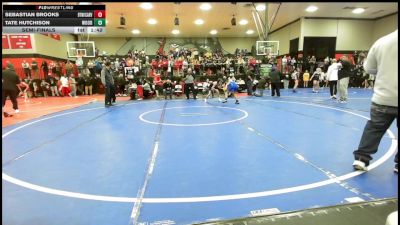 86 lbs Semifinal - Sebastian Brooks, Bookert T Washington vs Tate Hutchison, Woodland Boys