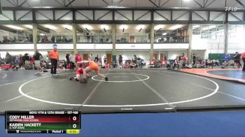 157-166 lbs Cons. Round 1 - Cody Miller, Metamora High School vs Kaiden Hackett, IL Top Dawg