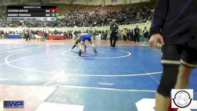 108 lbs Consi Of 16 #2 - Cooper Boyce, Bixby vs Robert Pedroza, Bishop McGuinness