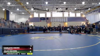 114 lbs Cons. Round 2 - Charlotte Osborn, South Pontotoc vs Khloe Holcomb, North Pontotoc High School