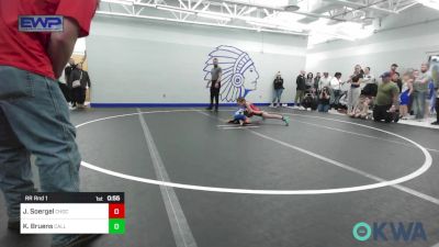 61 lbs Rr Rnd 1 - Jax Soergel, Choctaw Ironman Youth Wrestling vs Kapri Bruens, Carl Albert