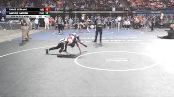 G 126 lbs 5th Place Match - Kaylise Nathan, Prairieville Girls vs Chloe Leblanc, Riverdale Girls