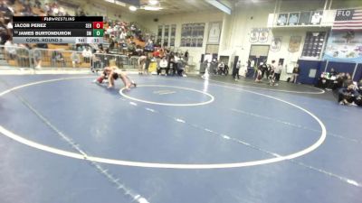 113 lbs Cons. Round 3 - James Burtonduron, Santa Monica vs Jacob Perez, Servite