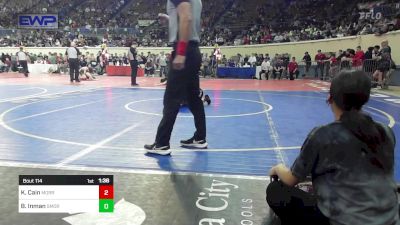 92 lbs Round Of 32 - Kayson Cain, Morrison JH vs Bradley Inman, Southmoore SaberCats Wrestling