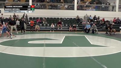 113 lbs Semifinal - Samuel Hecklinski, Simmons Middle School vs Maddox Mitchell, Calera Middle School