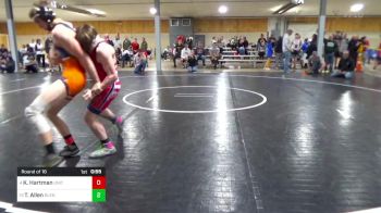 140 lbs Round Of 16 - Kile Hartman, Unityville vs Treston Allen, Glen Lyon