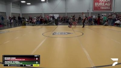 62 lbs Cons. Round 7 - Patrick O`Neill, Virginia Patriots Wrestling vs Ryker King, Matoaca Youth Wrestling Club