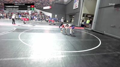 110 lbs Cons. Round 5 - Connor Burke, Stratford vs Ashton Kelley, Gold Medal Wrestling Club