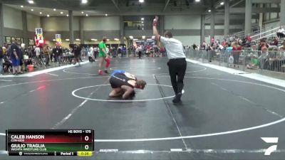 175 lbs Cons. Round 1 - Caleb Hanson, Con-Kids vs Giulio Traglia, Wichita Wrestling Club