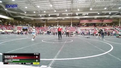85 lbs Quarterfinal - Iliyah Sailas, Pomona Elite vs Lillian Hinman, Gray County