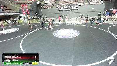 126 lbs Champ. Round 3 - Jake Simmons, California vs Gilbert Luiz Ii, Ripon Tribe Wrestling Club