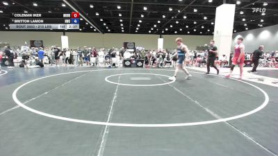 215 lbs Cons. Sub-semis - Coleman Iker, Mustang Broncos vs Britton Lamon, Husky Wrestling Club