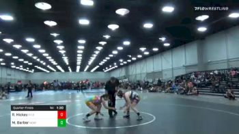 135 lbs Quarterfinal - Ryen Hickey, Mile High Wrestling vs Macy Barber, Nebraska Wrestling Academy