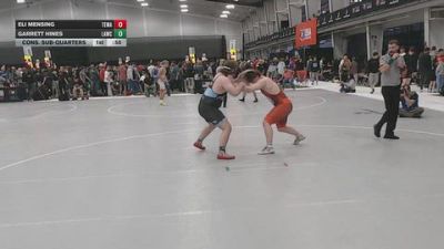 285 lbs Cons. Sub-quarters - Garrett Hines, Lancer WC vs Eli Mensing, Tom Eagle Wrestling Academy