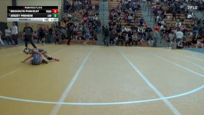 95 lbs Round 2 - Brooklyn Poncelet, MN Elite vs Jerzey Preheim, American Outlaws Wrestling