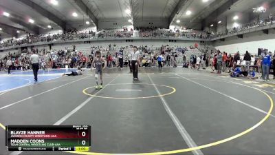 60 lbs Cons. Round 3 - Blayze Hanner, Jackson County Wrestling-AAA vs Madden Coons, Team Central Wrestling Club-AAA