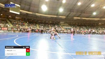 58 lbs Round Of 32 - Timmy McCall, Fort Gibson Youth Wrestling vs Justin Schreck, Steel Valley Renegades