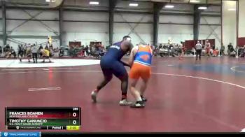 285 lbs Champ. Round 1 - Frances Boahen, New England College vs Timothy Ganuncio, U.s. Coast Guard Academy