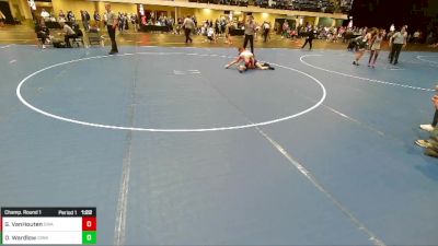 7th - 8th grade - 100 Champ. Round 1 - Gabe VanHouten, Siouxland Wrestling Academy vs Dawson Wardlow, Iowa