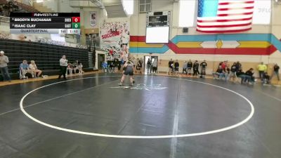 285 lbs Quarterfinal - Isaac Clay, Cheyenne East vs Brodyn Buchanan, Sheridan