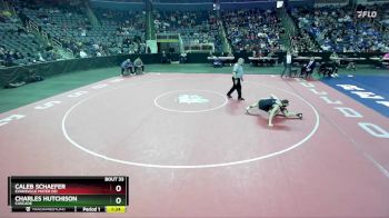 132 lbs Champ. Round 1 - Caleb Schaefer, Evansville Mater Dei vs Charles Hutchison, Cascade