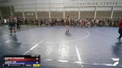 165 lbs Semifinal - Saxton Stradinger, Utah vs Jaxson Cox, Sanderson Wrestling Academy