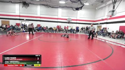 65 lbs 1st Place Match - Colt Bridwell, Wentzville Wrestling Federatio vs Luke Maier, SlyFox Wrestling Academy