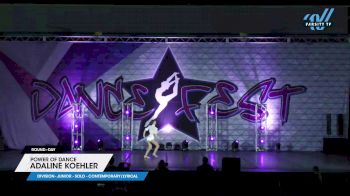 Power of Dance - Adaline Koehler [2025 Junior - Solo - Contemporary/Lyrical Day] 2025 DanceFest Grand Nationals