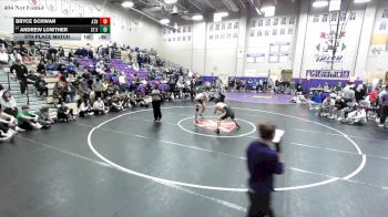 190 lbs 5th Place Match - Andrew Lowther, St. Vincent St. Mary vs Bryce Schwan, Athens