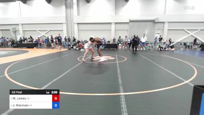 215 lbs 1/2 Final - William Lewey, Va vs James Blacman, Va