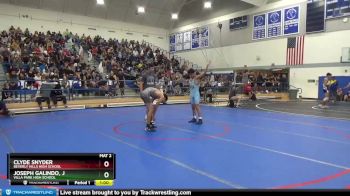 138 lbs Cons. Round 1 - Clyde Snyder, Beverly Hills High School vs Joseph Galindo, J, Villa Park High School