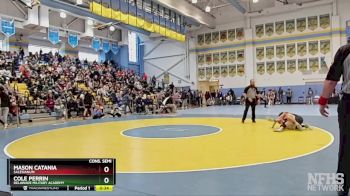 106 lbs Cons. Semi - Cole Perrin, Delaware Military Academy vs Mason Catania, Salesianum