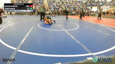 83 lbs Semifinal - Kaydan Osborn, Ponca City Wildcat Wrestling vs Owen Boggs, Cleveland Takedown