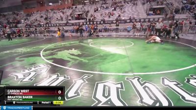 97 lbs Semifinal - Carson West, St. Charles WC vs Braxton Baker, Mat Demon WC