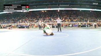 D4-190 lbs Quarterfinal - Bryce Randolph, Clinton vs Paul Frayer, LeRoy Pine River