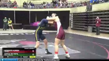 120 lbs Champ. Round 1 - Meredith Korish, Holmen vs Sophia De Moya, Pius XI Catholic