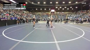140 lbs Champ. Round 1 - Madison Freeland, Tecumseh - Shawnee Heights HS vs Daisy Schomaker, Valley Center Hs