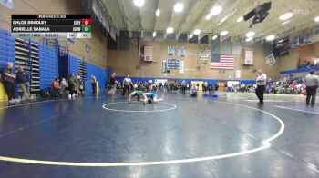 105lbs Cons. Round 9 - Chloe Bradley, Cleveland (Girls) vs Adrielle Sabala, Sageview (Girls)