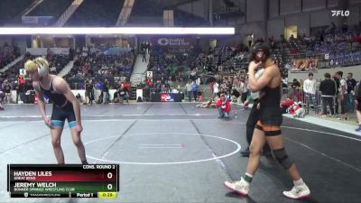 120 lbs Cons. Round 2 - Hayden Liles, Great Bend vs Jeremy Welch, Bonner Springs Wrestling Club